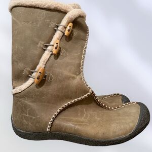 Keen Brown Suede Leather Winter Boots | Shearling Lined | Women’s Euro Size 40.5